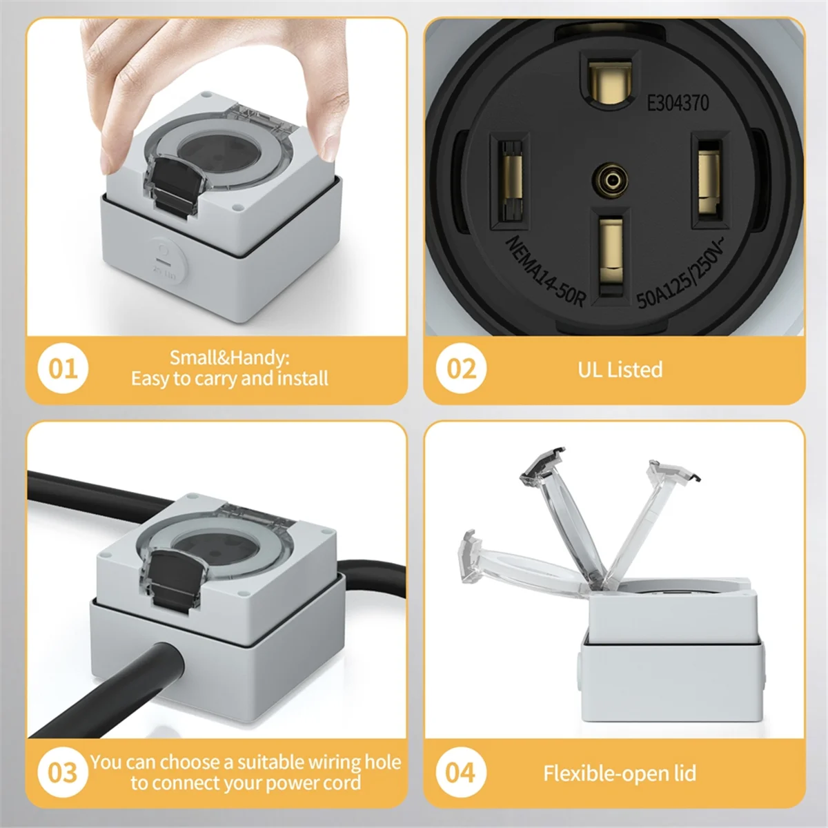 Outdoor Power Receptacle Box - Caja de Tomacorrientes AT16 de 50