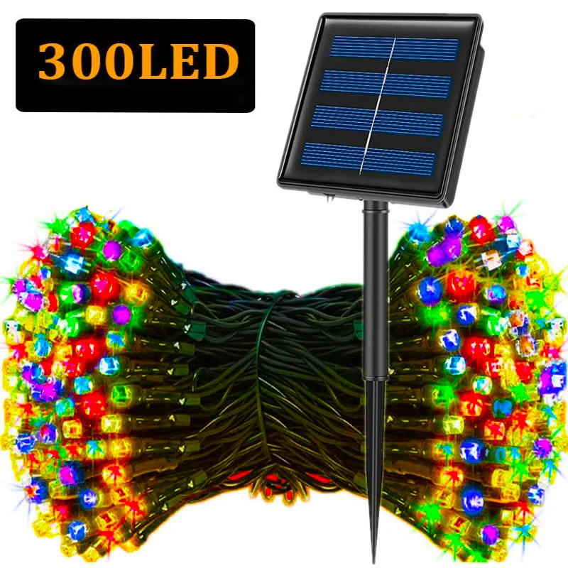 Outdoor Solar Power Xmas Lights - Guirnaldas de luces alimentadas por energía