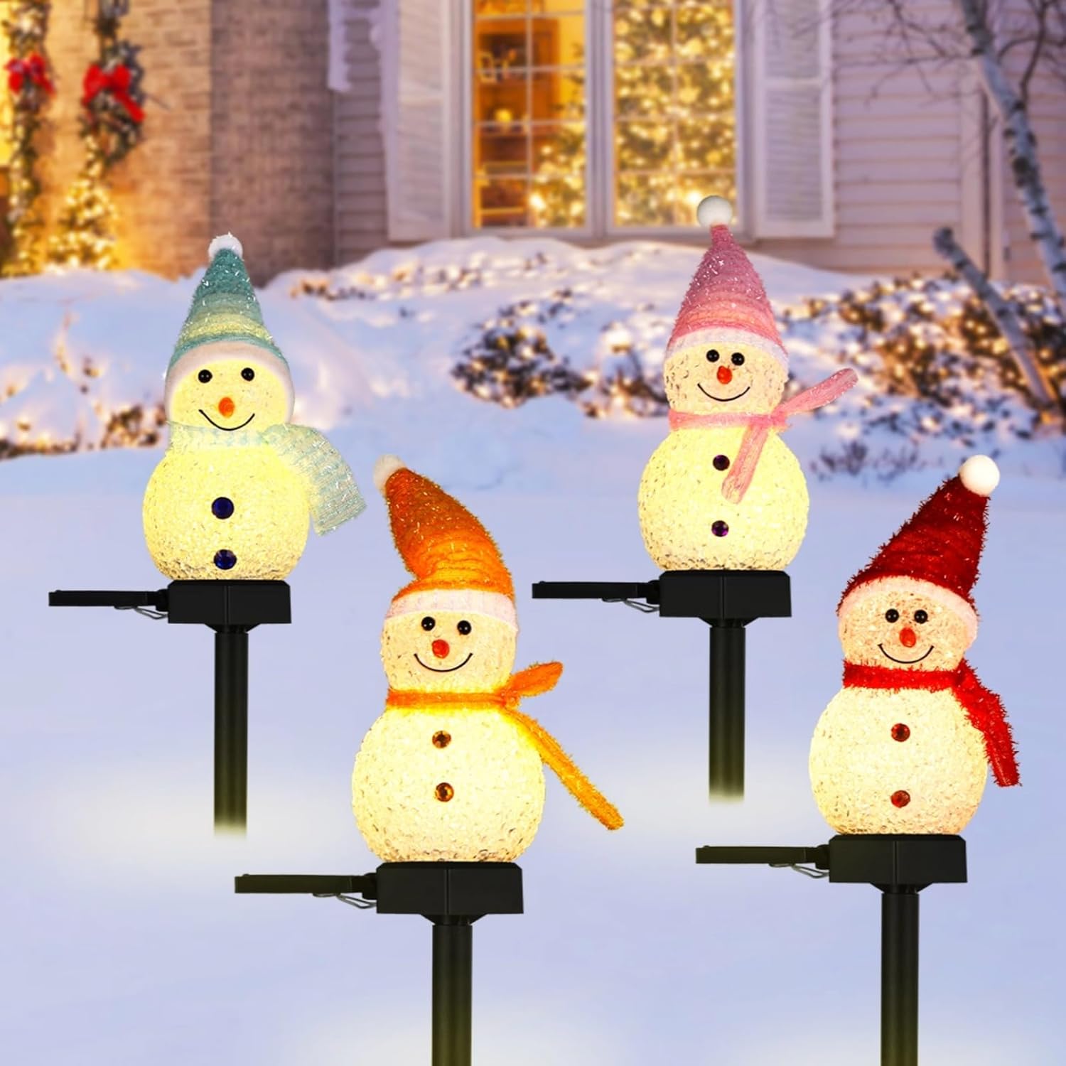 Outdoor Solar Power Xmas Lights - Luz LED Solar de muñeco de