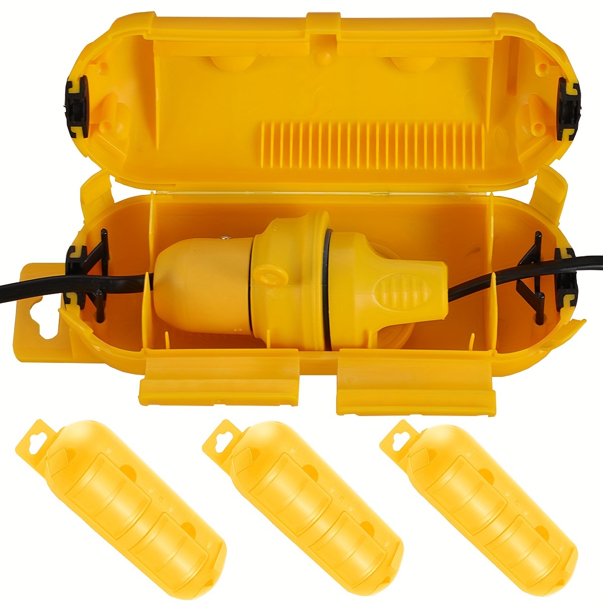 Outdoor Power Extension Cord - Cubierta de Seguridad para Cable Amarillo