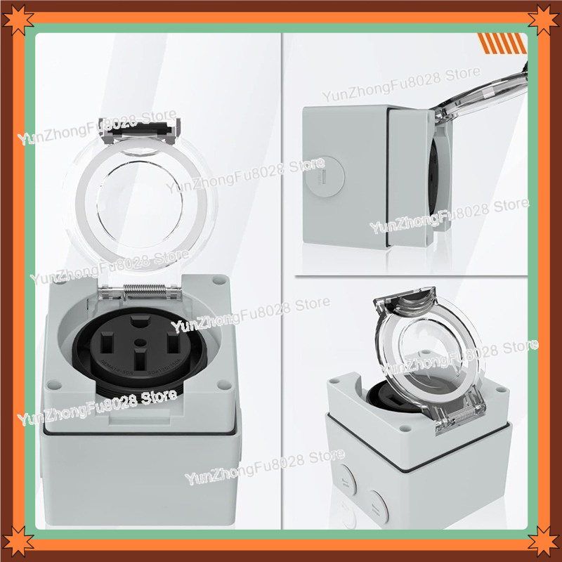 Outdoor Power Receptacle Box - Caja de Tomacorriente de 50 Amperios