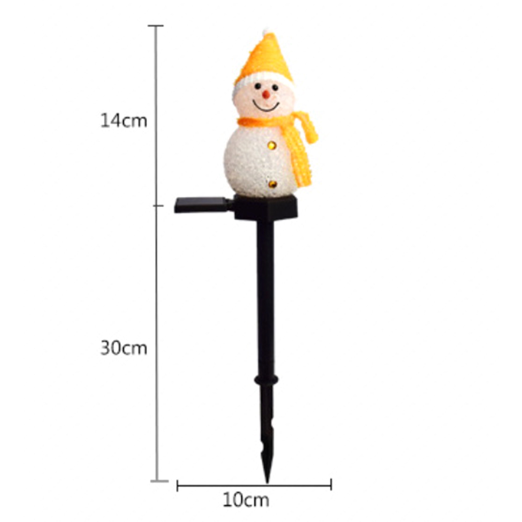 Outdoor Solar Power Xmas Lights - Luces Solares de Navidad ABAH-Snowman, Decoración
