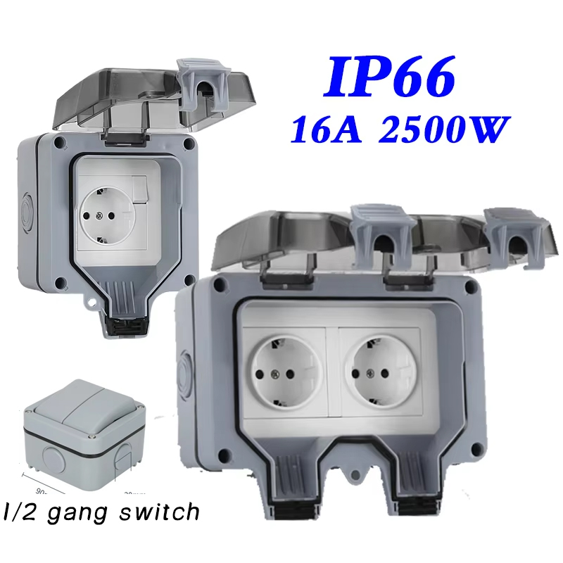 Outdoor Power Inlet Box - Enchufes impermeables de pared para exteriores