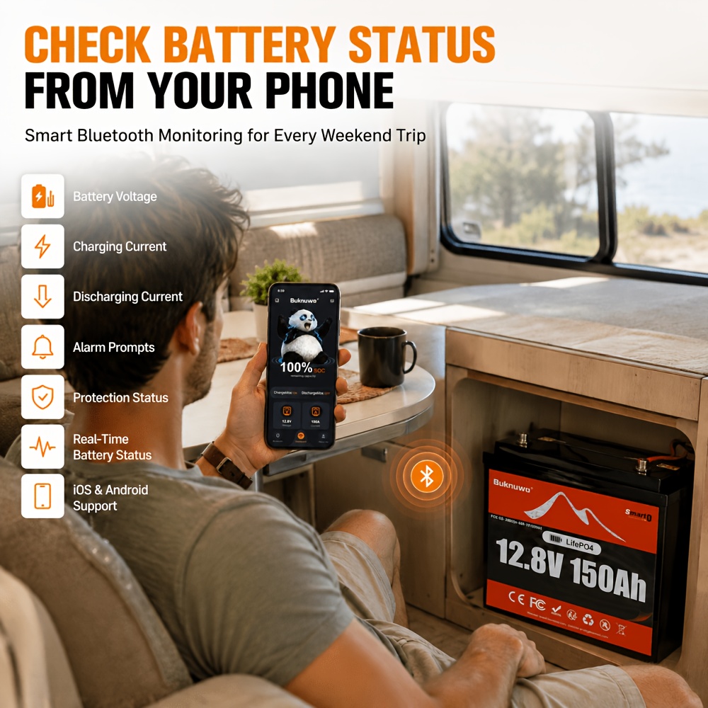 Ac Outdoor Power - Batería de litio LiFePO4 inteligente con