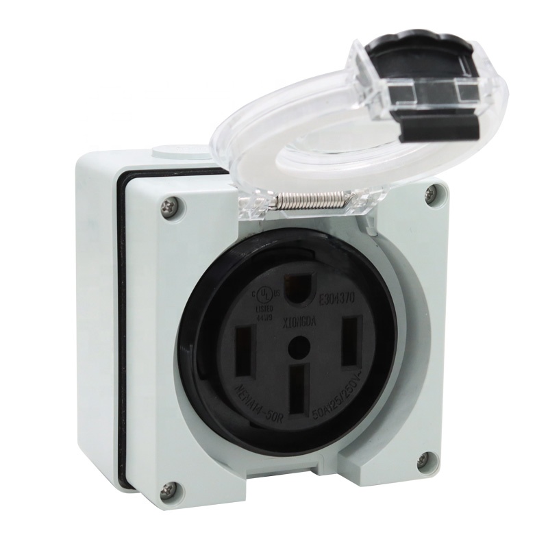 Outdoor Power Receptacle Box - Caja de entrada de energía RV,
