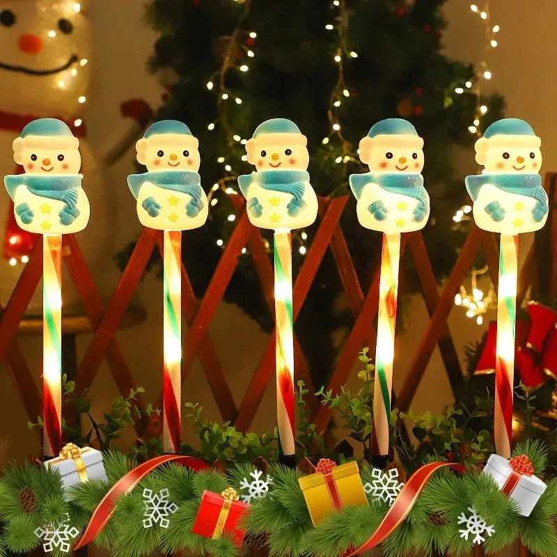 Outdoor Solar Power Xmas Lights - Lámpara LED de Papá Noel y