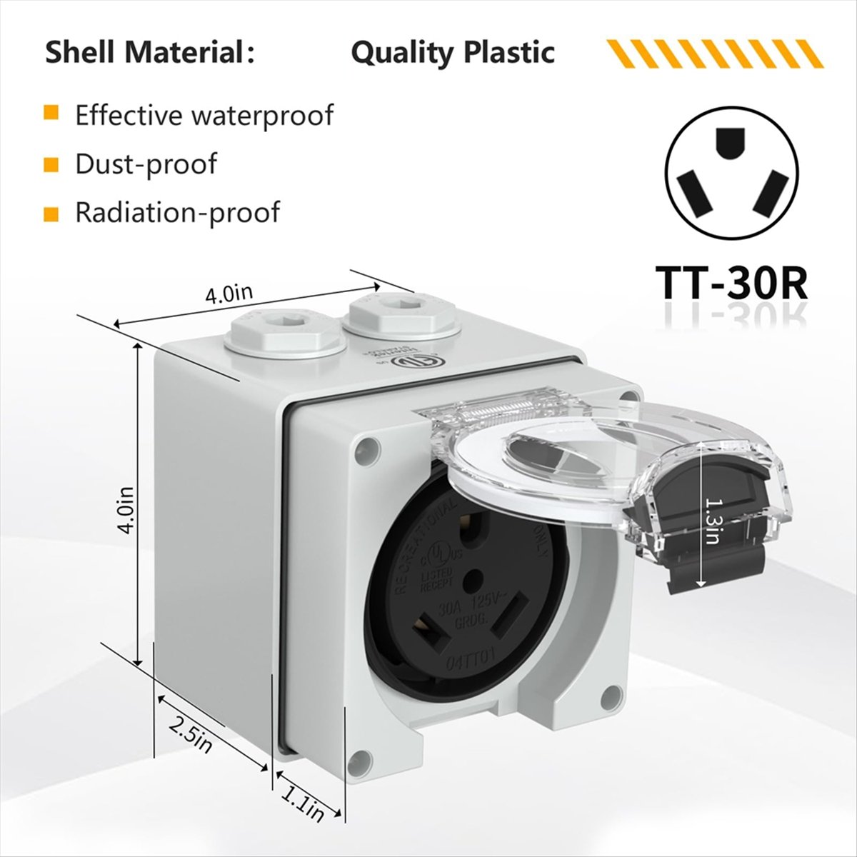 Outdoor Power Receptacle Box - Caja de Tomacorrientes HHTL de 30
