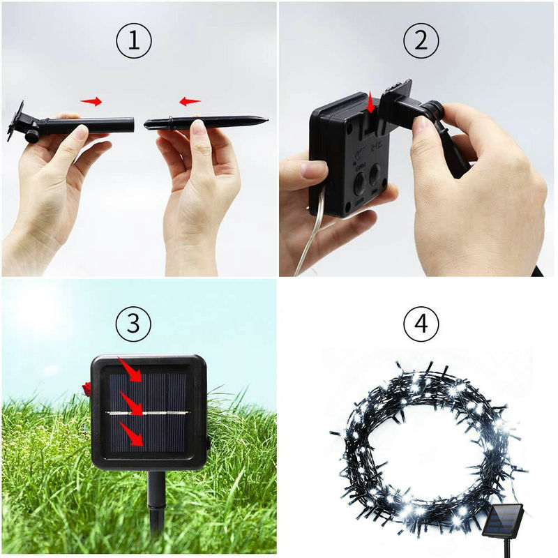 Guirnalda de luces con energía - Outdoor Solar Power Xmas Lights reseña y precio