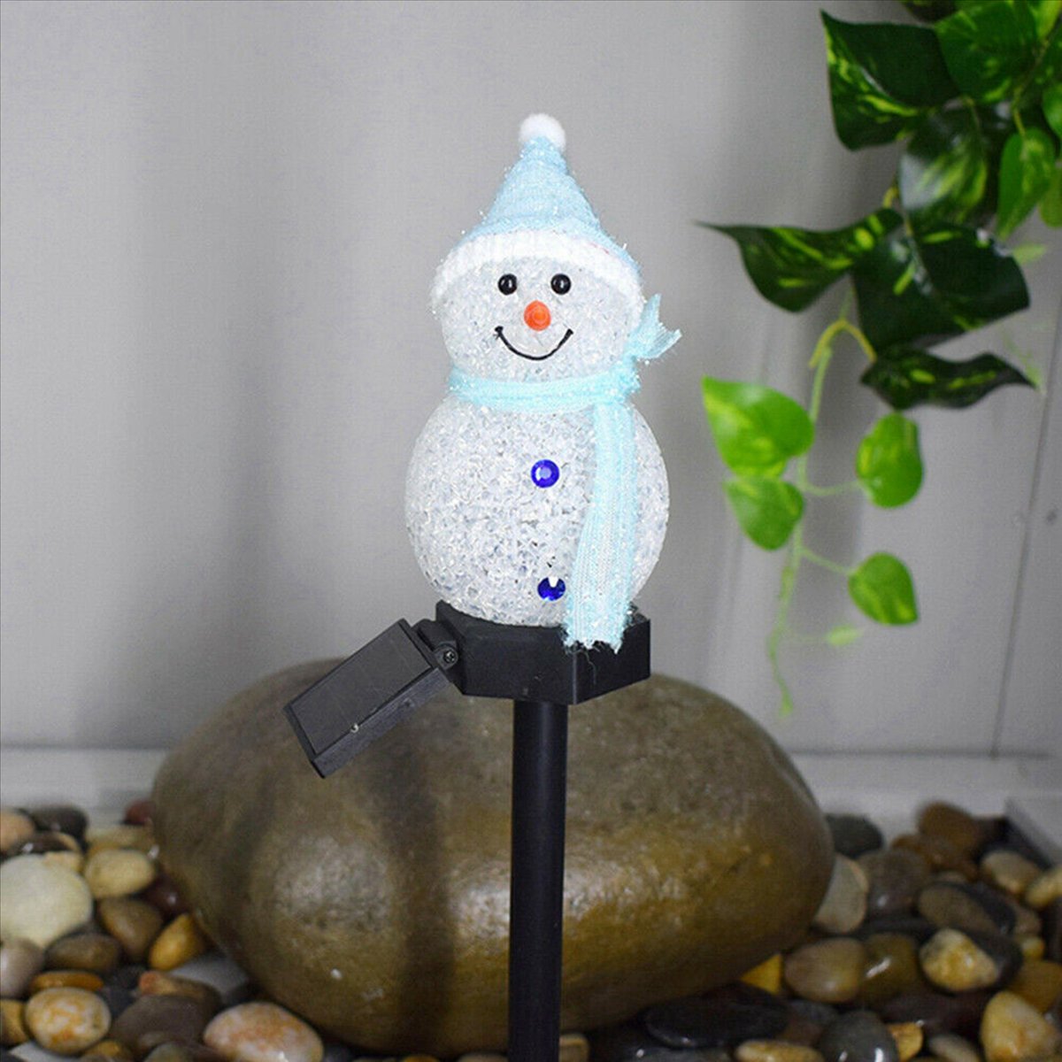 Luces Solares de Muñeco de Nie - Outdoor Solar Power Xmas Lights reseña y precio