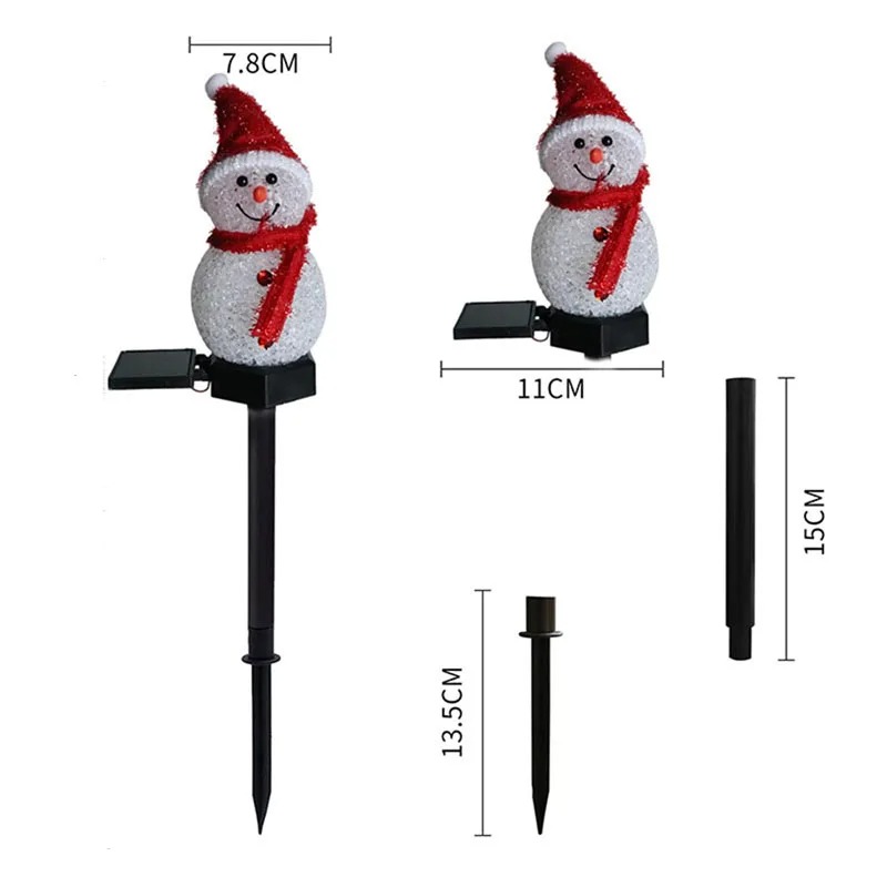 2 LED muñeco de nieve luz Sola - Outdoor Solar Power Xmas Lights reseña y precio