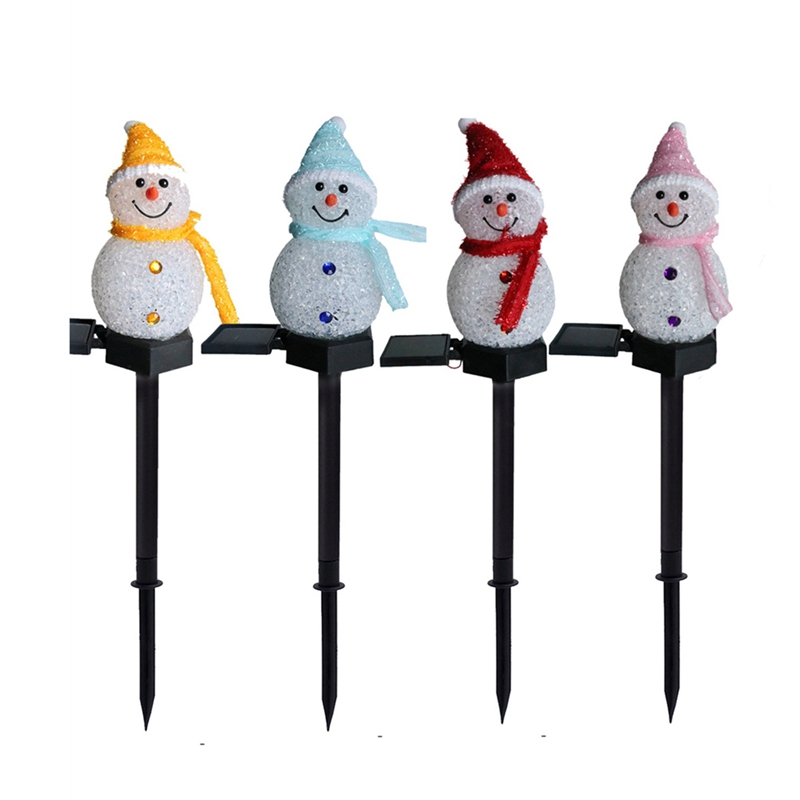 Luz LED Solar de muñeco de nie - Outdoor Solar Power Xmas Lights reseña y precio