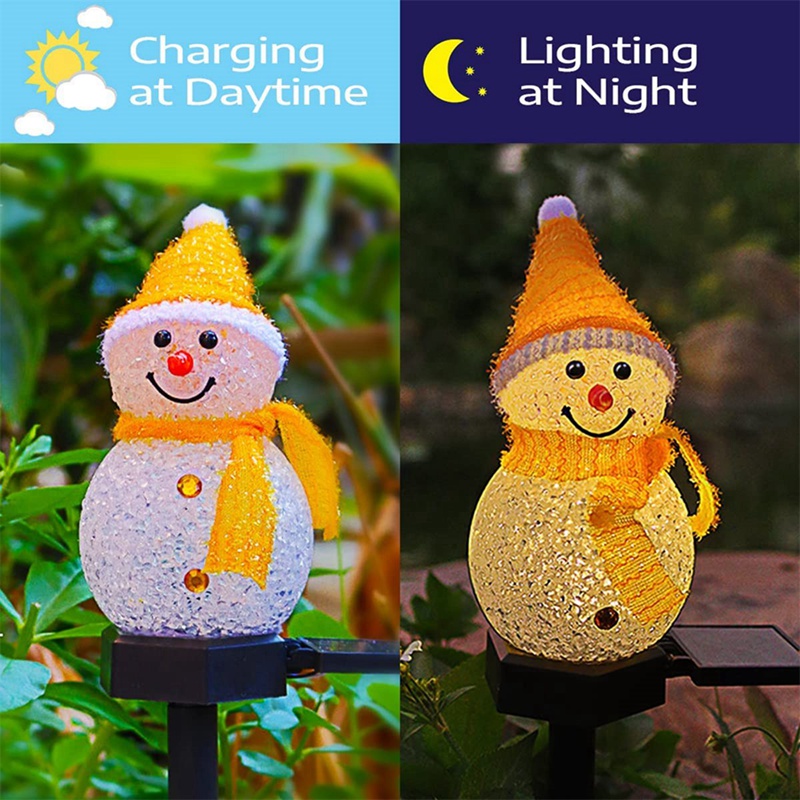 Luz LED Solar de muñeco de nie - Outdoor Solar Power Xmas Lights reseña y precio