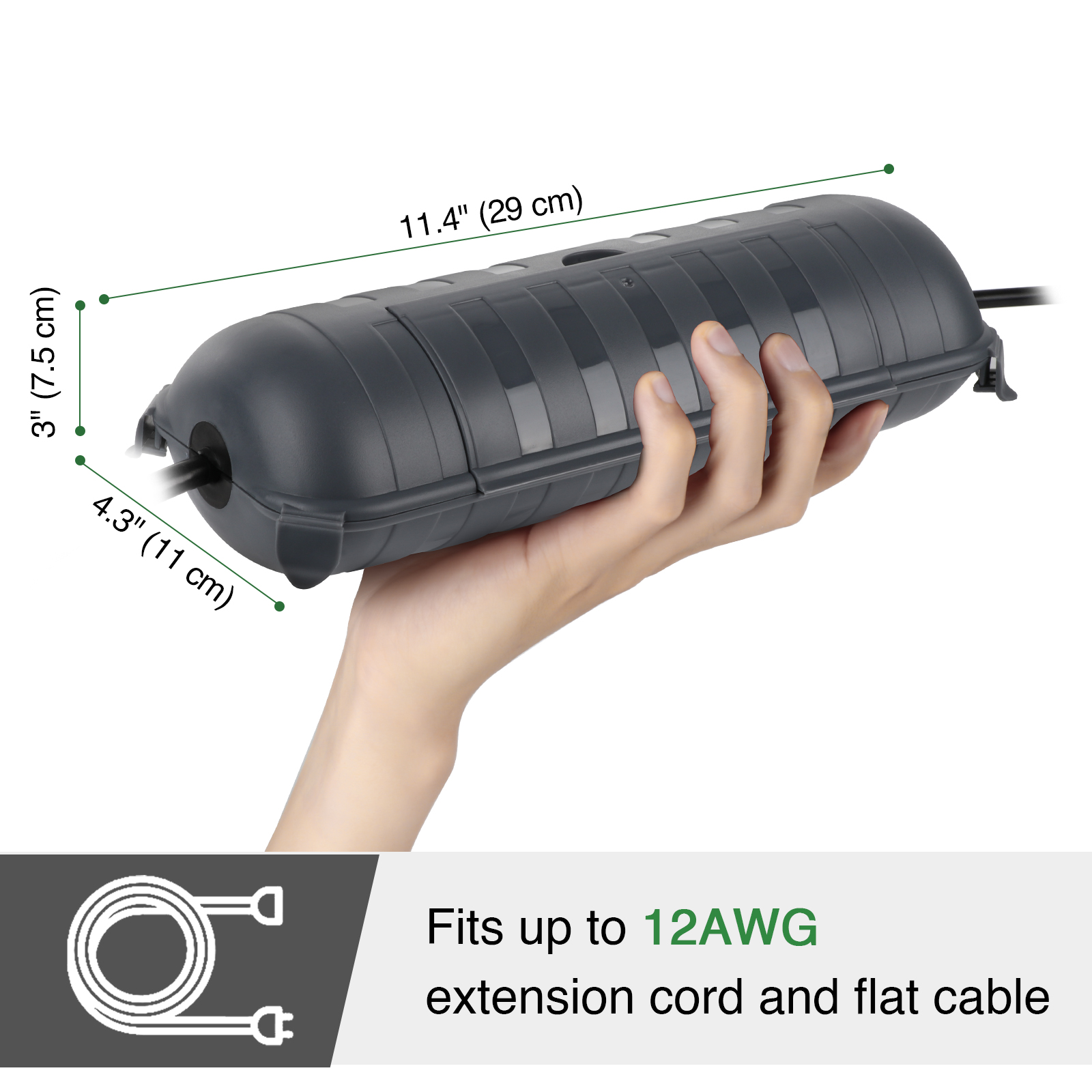 Cubiertas Grandes para Cables  - Outdoor Power Extension Cord reseña y precio
