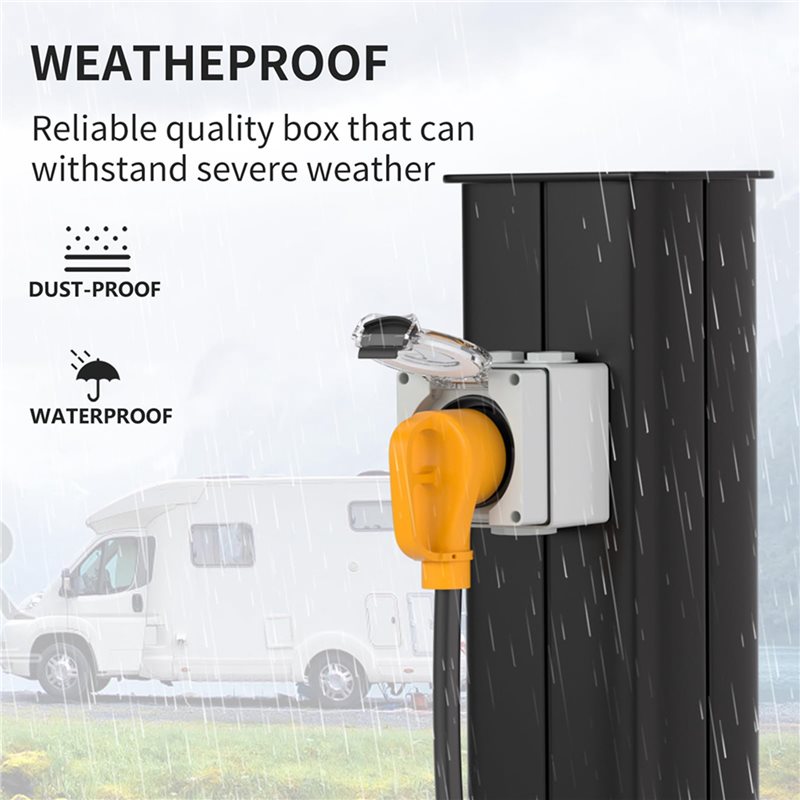 Caja de toma de corriente de 2 - Outdoor Power Receptacle Box reseña y precio