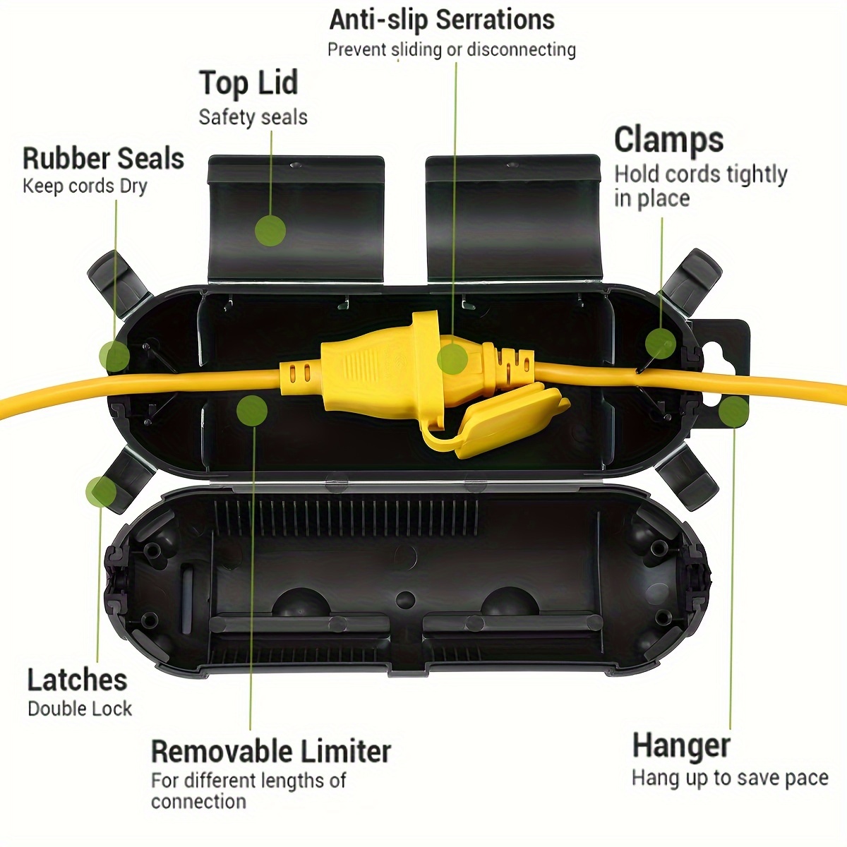 Cubierta protectora de segurid - Outdoor Power Extension Cord reseña y precio