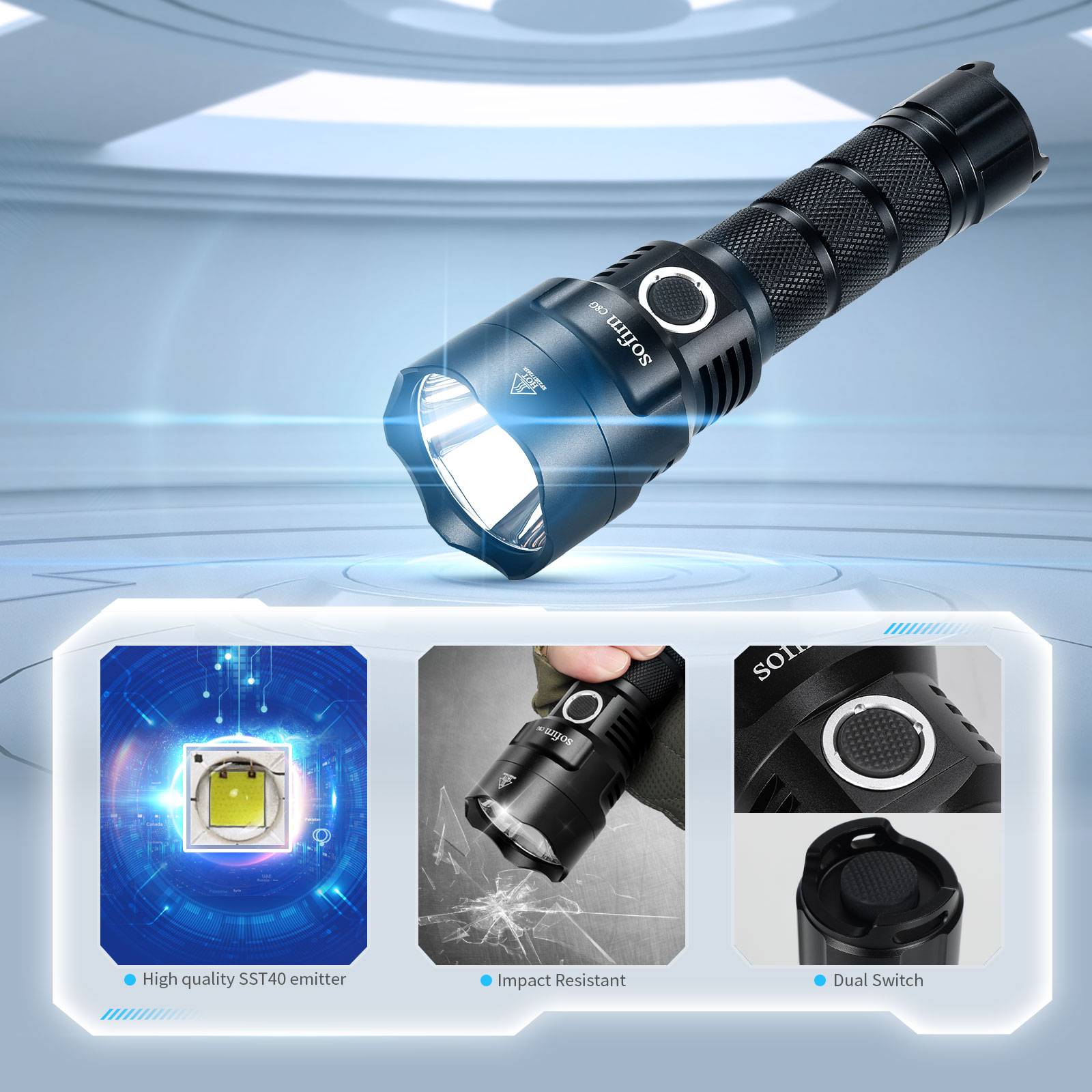 Linterna LED Potente SOFIRN C8 - Outdoor Power Group reseña y precio