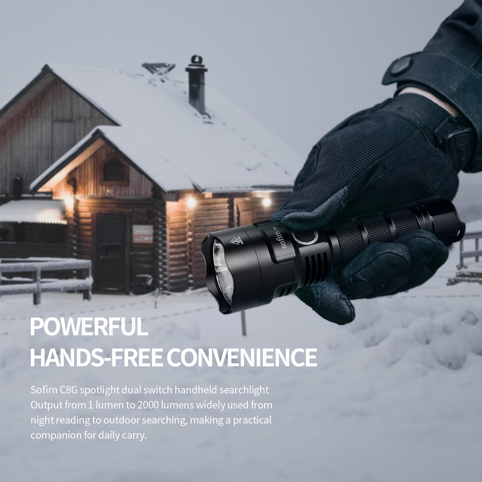 Linterna LED Potente SOFIRN C8 - Outdoor Power Group reseña y precio