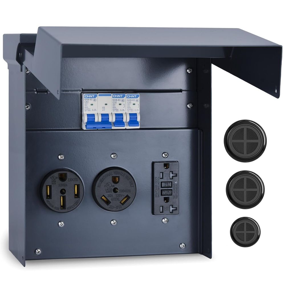 Panel Eléctrico para RV con In - Outdoor Power Receptacle Box reseña y precio