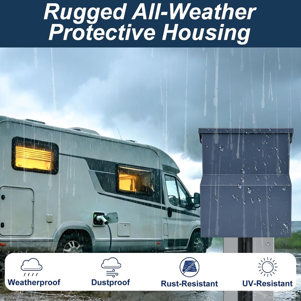 Panel Eléctrico para RV con In - Outdoor Power Receptacle Box reseña y precio