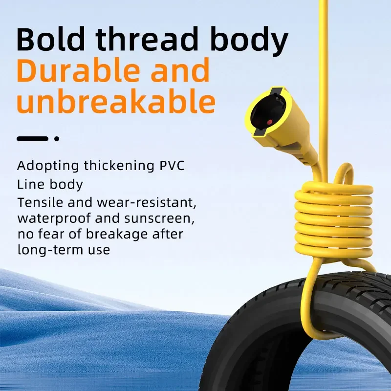 Cable de extensión Schuko de 1 - Outdoor Power Extension Cord reseña y precio