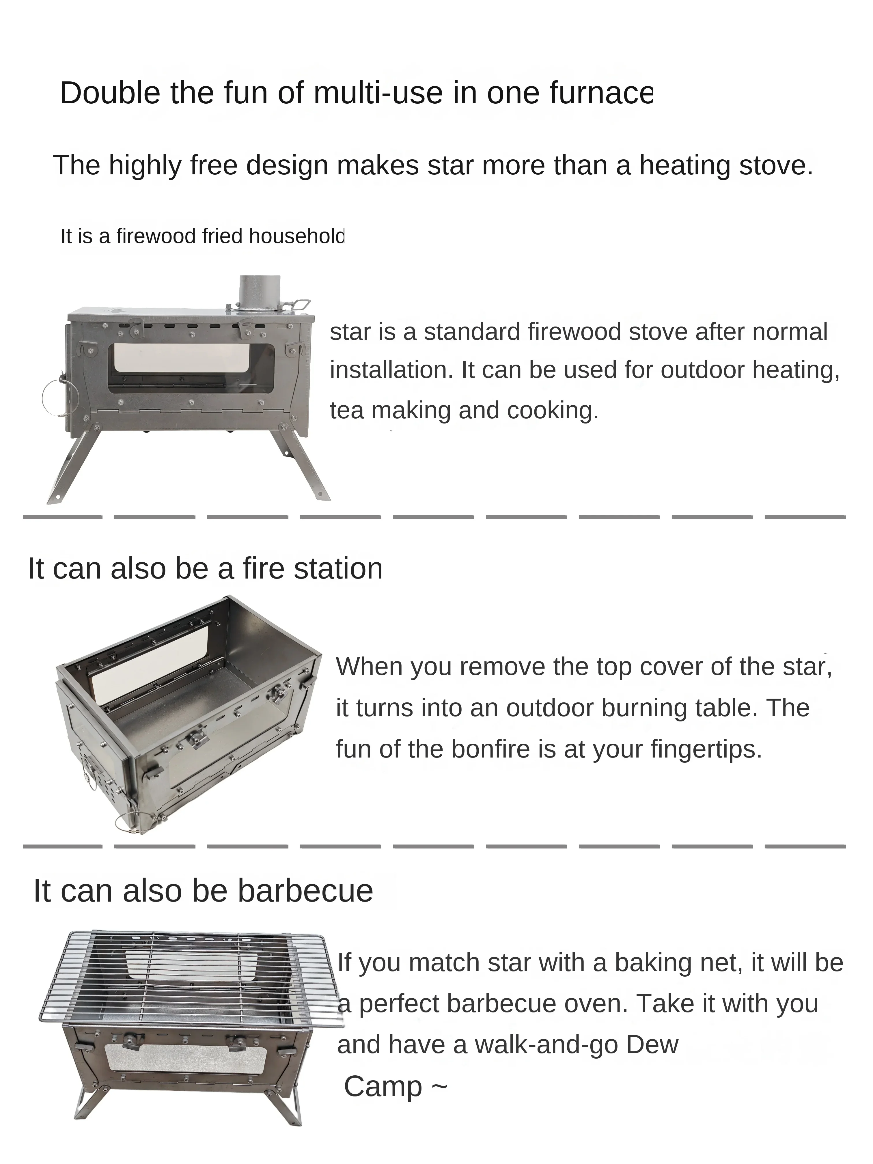 Estufa de leña plegable de ale - Outdoor Power Heater reseña y precio