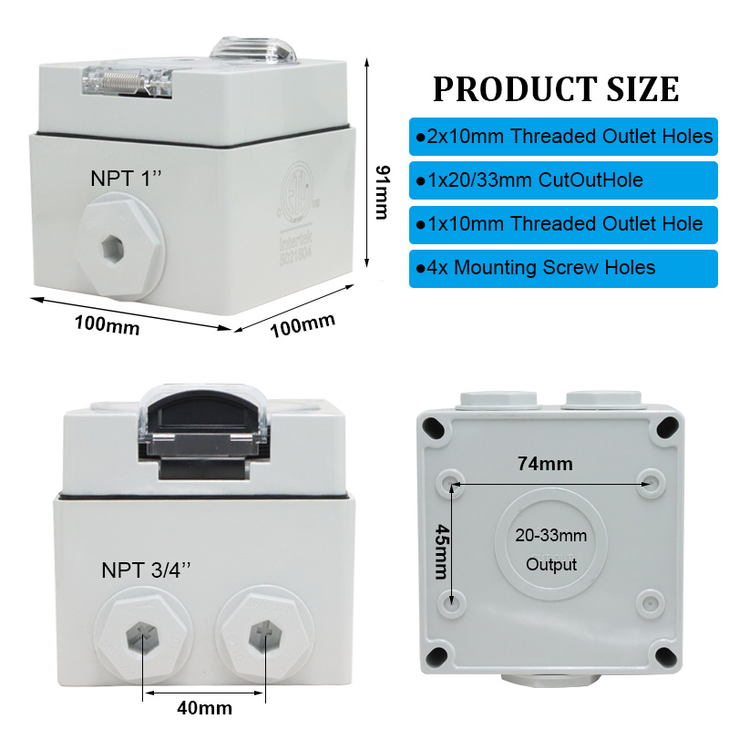 Caja de entrada de energía par - Outdoor Power Inlet Box reseña y precio