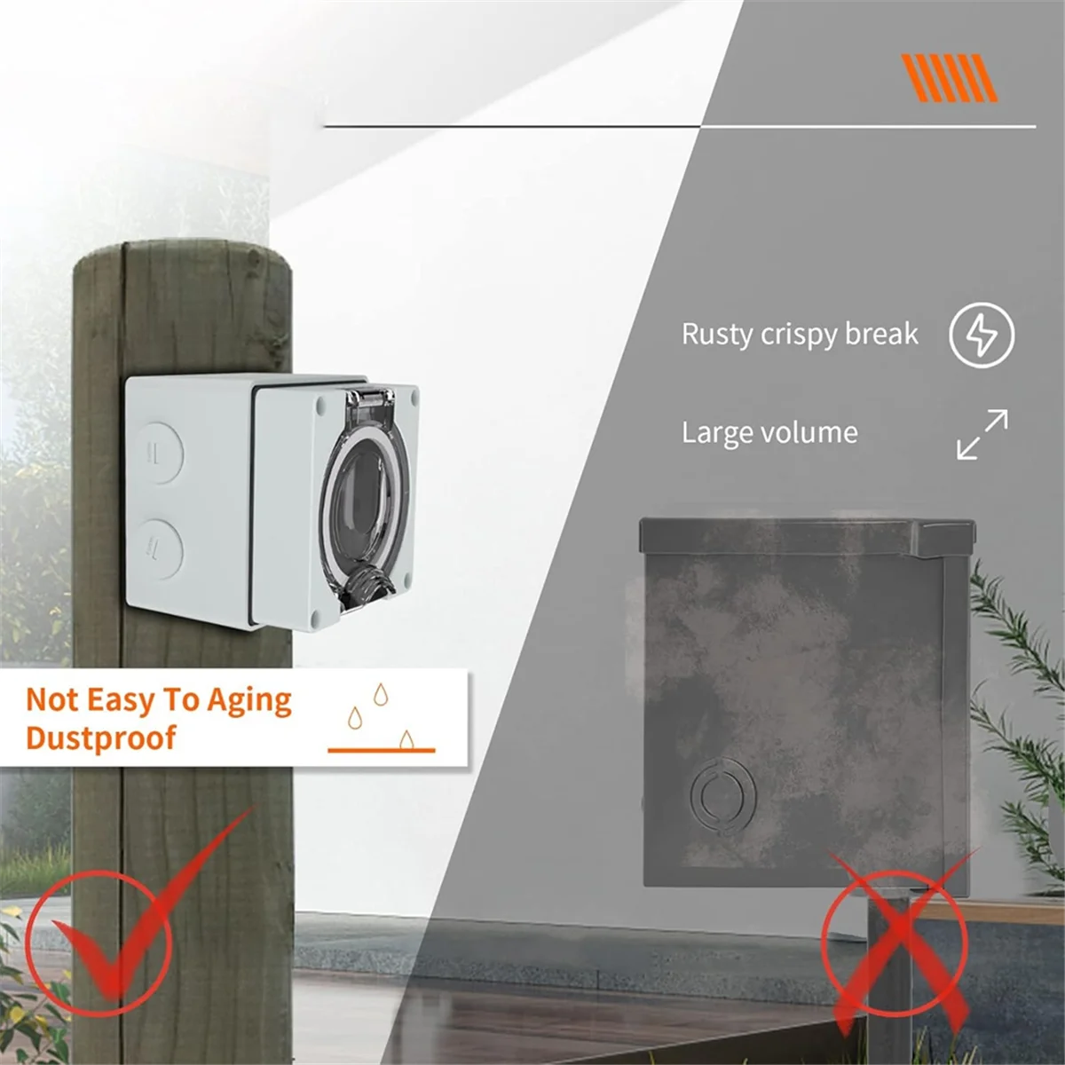 Caja de Conexión Eléctrica, Re - Outdoor Power Receptacle Box reseña y precio