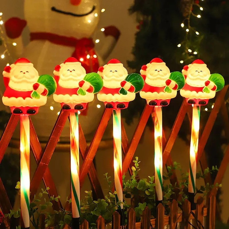 Lámpara LED de Papá Noel y Muñ - Outdoor Solar Power Xmas Lights reseña y precio