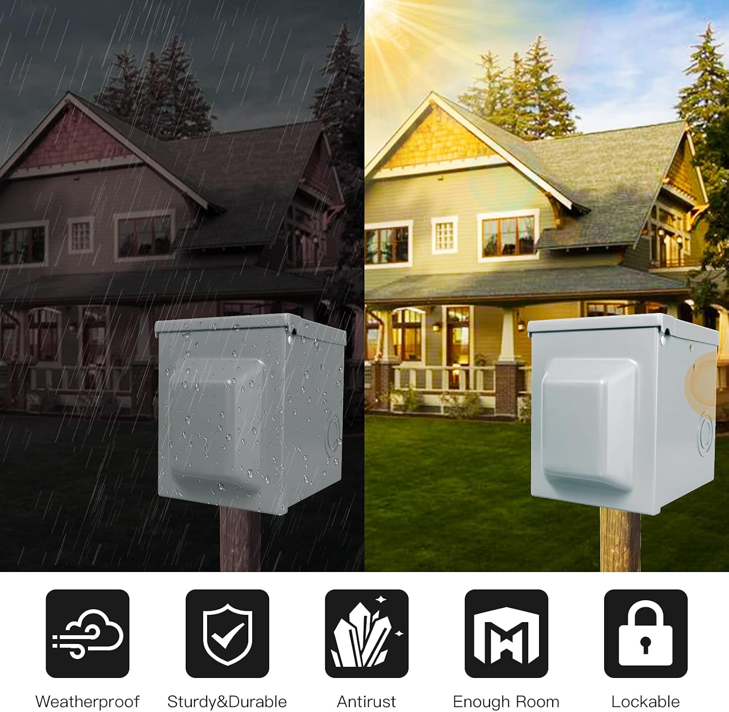 Caja de toma de corriente RV d - Outdoor Power Receptacle Box reseña y precio