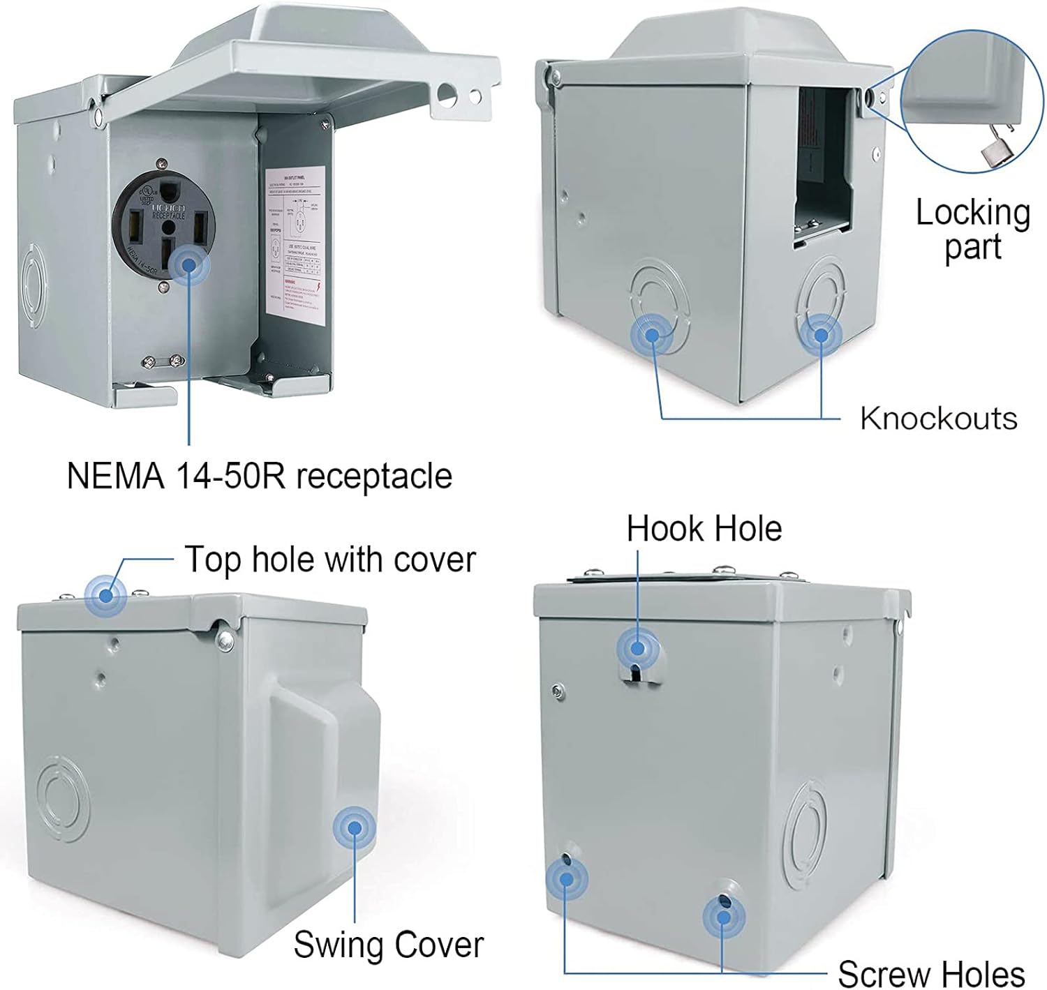 Caja de toma de corriente RV d - Outdoor Power Receptacle Box reseña y precio